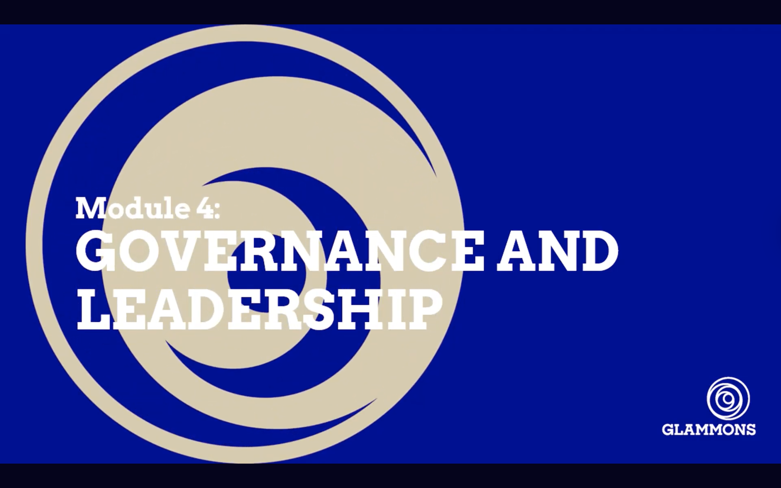 Module 4: Governance and Leadership